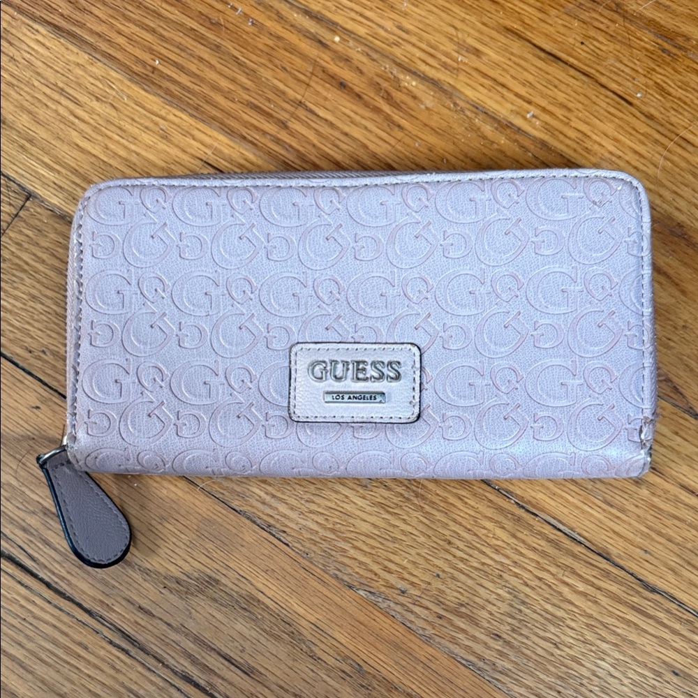 Guess Light Beige Leather Wallet